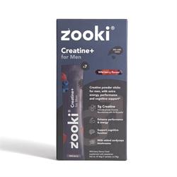 Zooki Creatine+ For Men Powder Sachets Wild Berry 7 Sachets Box