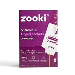 Zooki Liposomal Vitamin C 1000mg Acai Berry 14 Sachets Box