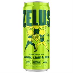 ZELUS ZELUS Lemon Lime & Mint Protein Energy Soda 330ml