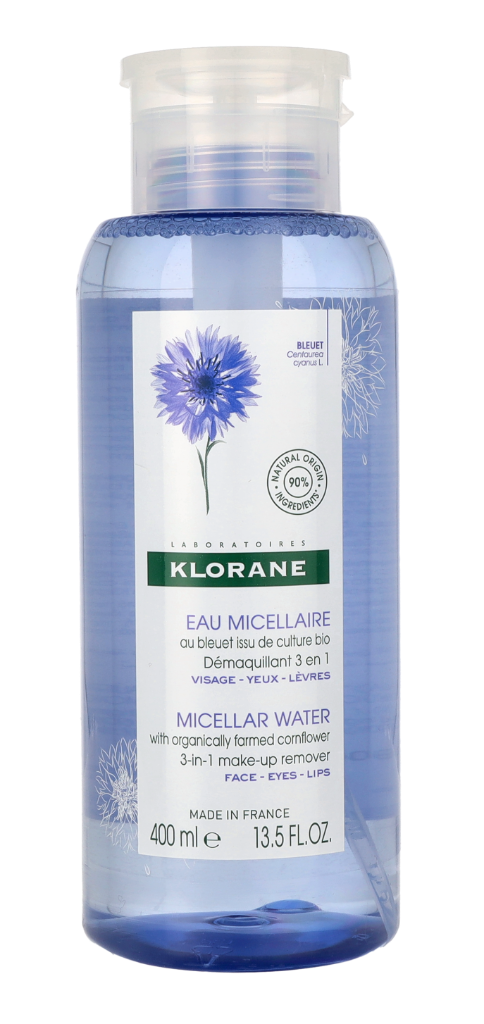 Klorane 3 In 1 MakeUp Remover - Kornblomst 400 ml