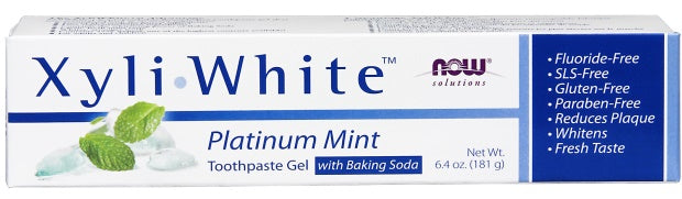 NOW Foods, XyliWhite, Platinum Mint Toothpaste Gel w/Baking Soda - 181g