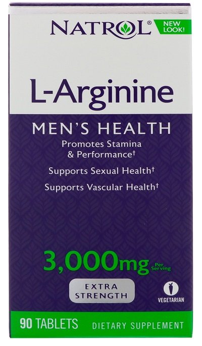 Natrol, L-Arginine, 3000mg - 90 tabs