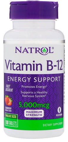 Natrol, Vitamin B-12 Fast Dissolve, 5000mcg - 100 tabs