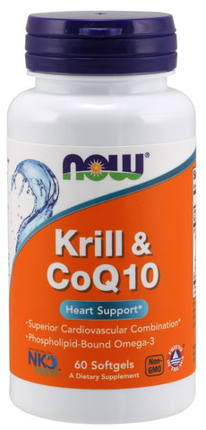 NOW Foods, Krill & CoQ10 - 60 softgels