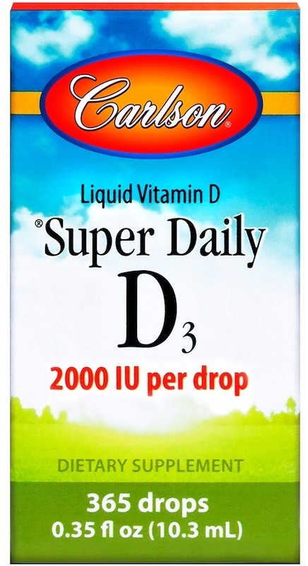 Carlson Labs, Super Daily D3, 2000 IU - 10 ml.