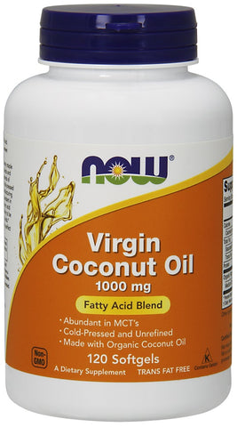 NOW Foods, Virgin Coconut Oil, 1000mg - 120 softgels