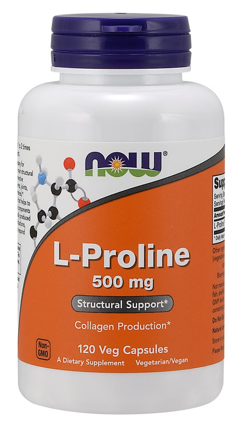 NOW Foods, L-Proline, 500mg - 120 vcaps