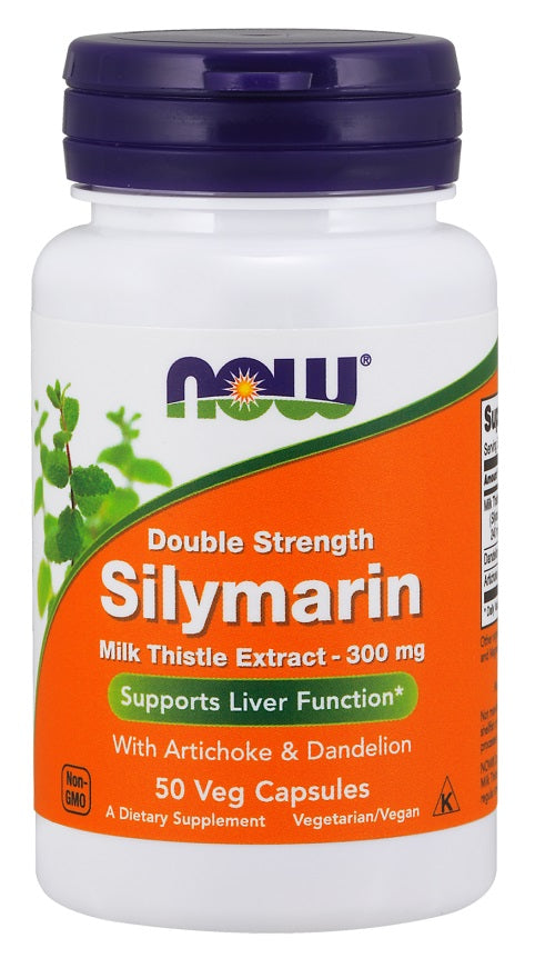 NOW Foods, Milk Thistle Extract with Artichoke & Dandelion, 300mg Double Strength - 50 vcaps