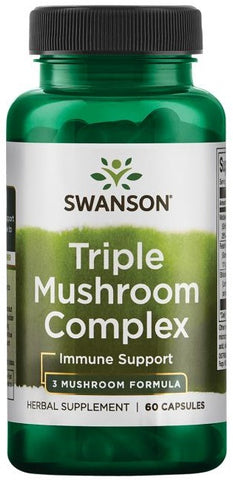 Swanson, Triple Mushroom Standardized Complex - 60 caps