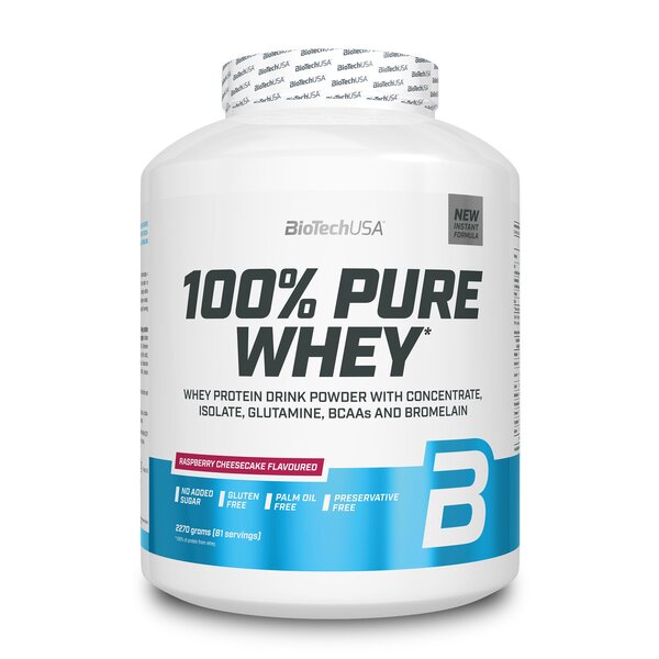 BioTechUSA, 100% Pure Whey, Strawberry - 2270g