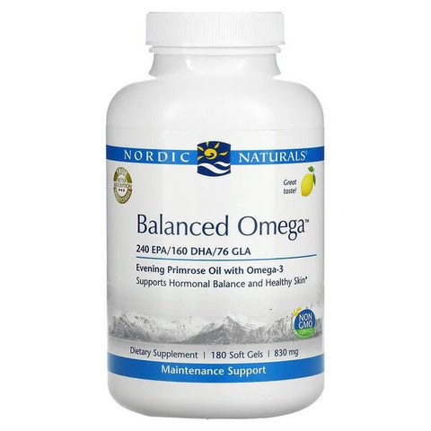 Nordic Naturals, Balanced Omega, Lemon - 180 softgels