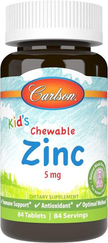 Carlson Labs, Kid's Chewable Zinc, Natural Mixed Berry - 84 tablets