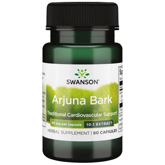 Swanson, Arjuna Bark (10:1) Extract, 40mg - 60 caps