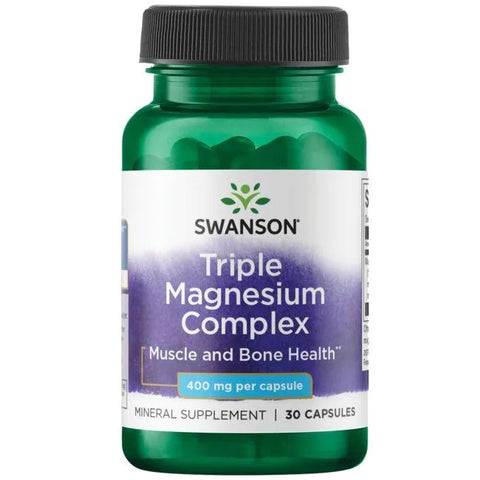 Swanson, Triple Magnesium Complex, 400mg - 30 caps
