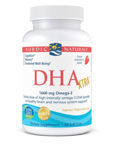 Nordic Naturals, DHA Xtra, 1660mg Strawberry - 60 softgels