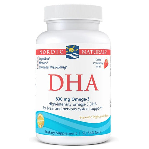 Nordic Naturals, DHA, 830mg Strawberry - 90 softgels