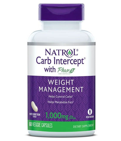 Natrol, Carb Intercept with Phase 2 - 60 vcaps