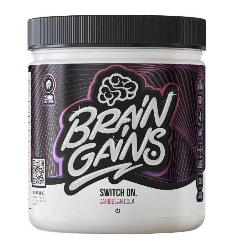 Brain Gains, Switch On, Caribbean Cola - 225g