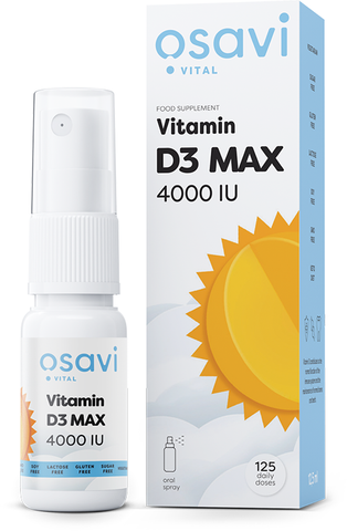 Osavi, Vitamin D3 Oral Spray, MAX 4000IU - 12.5 ml.