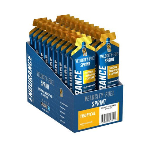 Applied Nutrition, Endurance Sprint Isotonic Energy Gel + Caffeine, Tropical - 20 x 60g