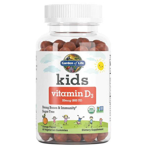 Garden of Life, Kids Vitamin D3, Orange - 60 vegetarian gummies