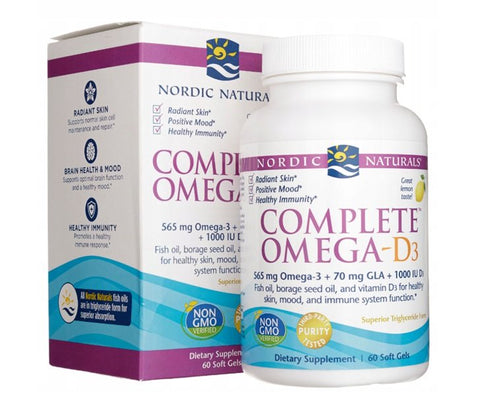 Nordic Naturals, Complete Omega-D3, 565mg Lemon - 60 softgels