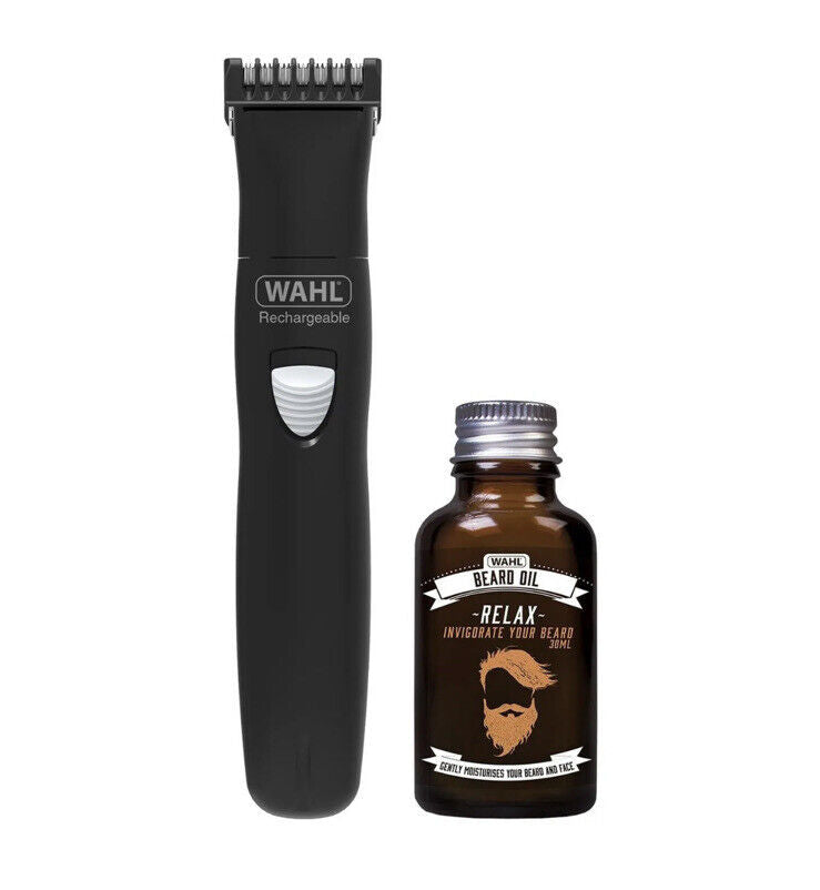 Wahl Beard Trimmer & Beard Oil Gift Set | Recharge