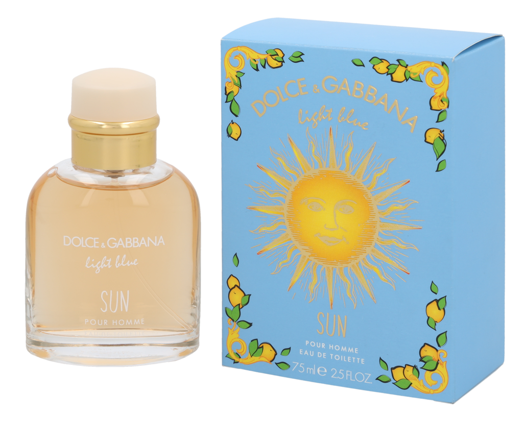 D&amp;G Lyseblå Sun Pour Homme Edt Spray 75 ml