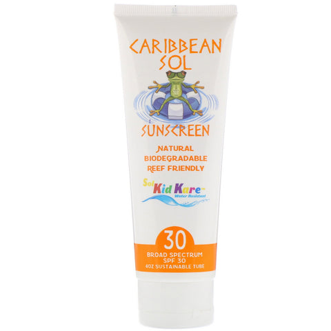 Caribbean Solutions, Sol Kid Kare, Sunscreen, SPF 30, 4 oz