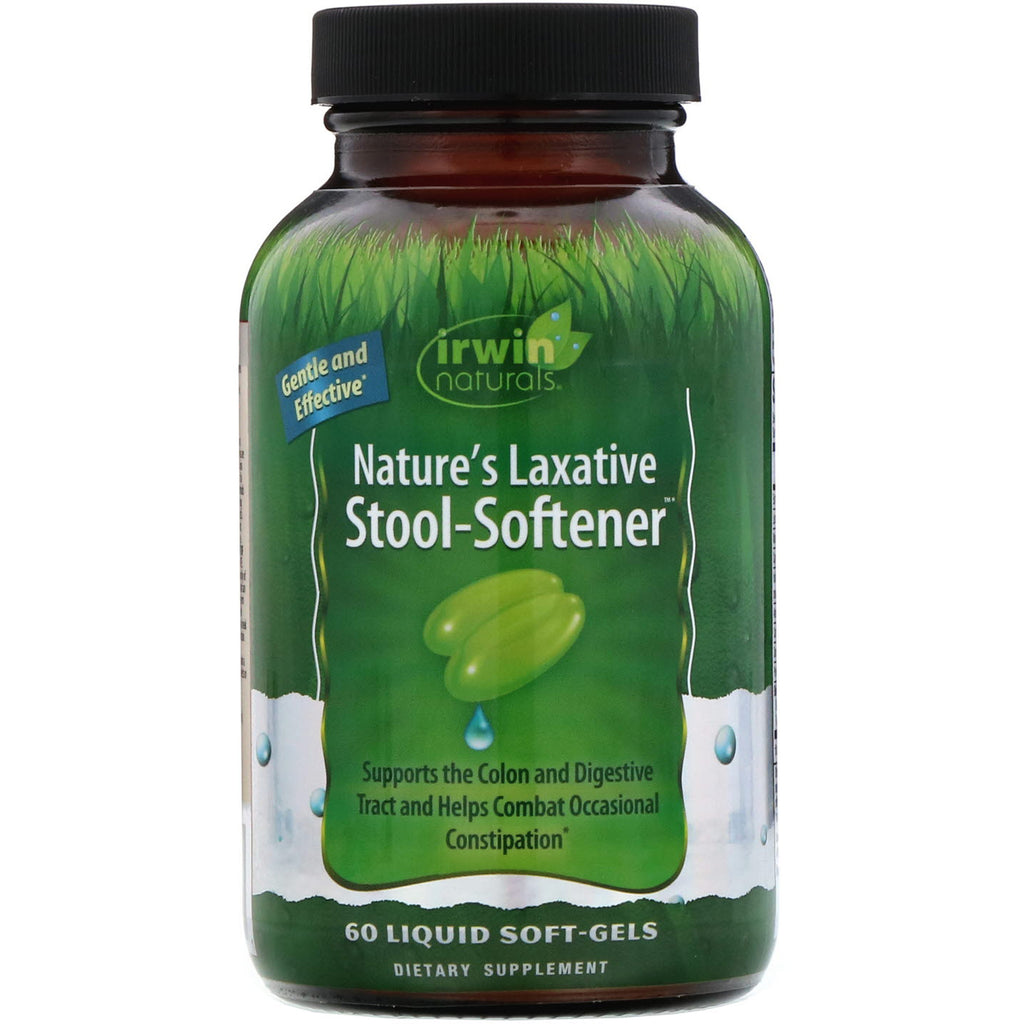 Irwin Naturals, Nature's Laxative Stool-Softener, 60 Liquid Soft-Gels