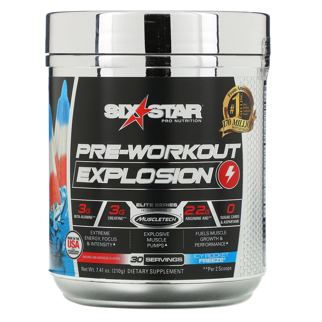 Six Star, Pre-Workout Explosion, Icy Rocket Freeze, 7.41 oz (210 g)