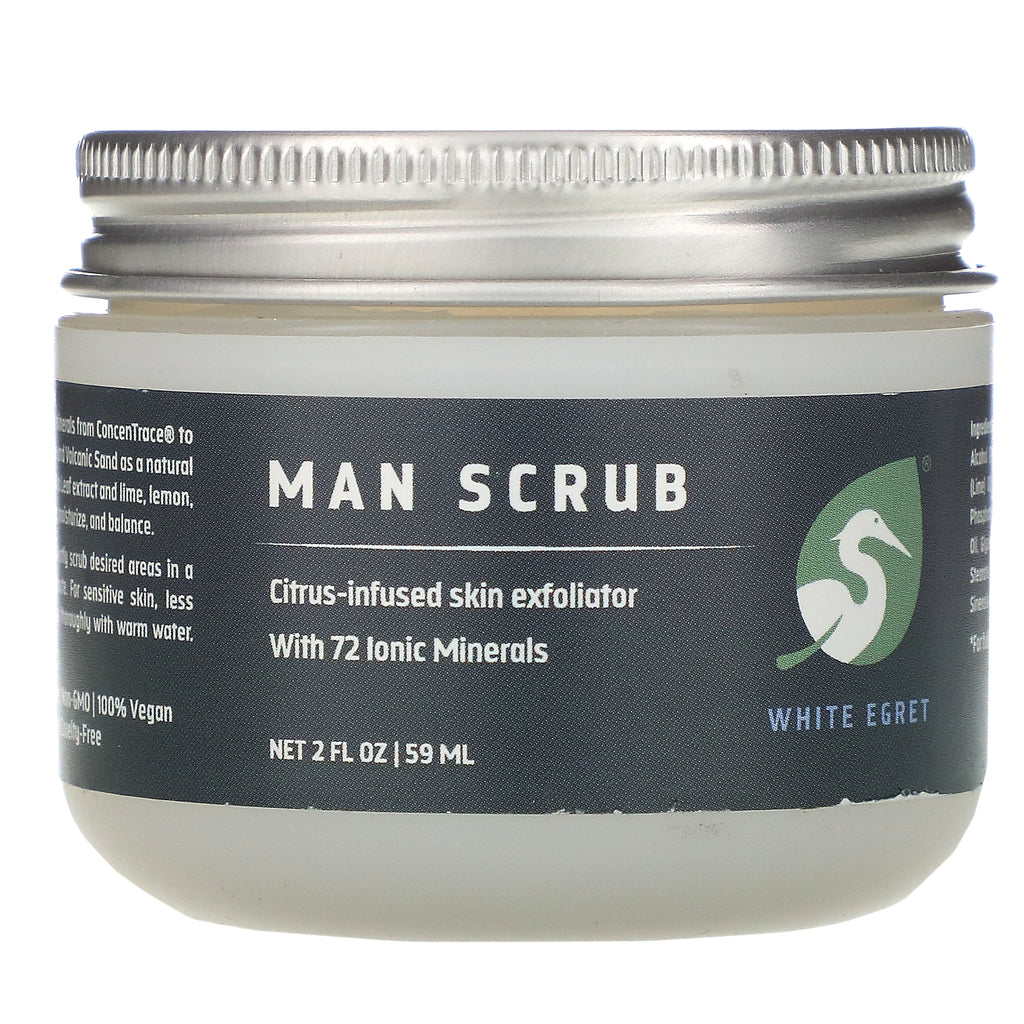 White Egret Personal Care, Man Scrub,  2 oz (59 ml)