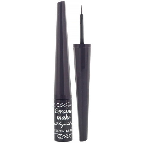 KissMe, Heroine Make, Impact Liquid Eyeliner, Super Waterproof, #01 Super Black, 0.09 oz (2.5 g)