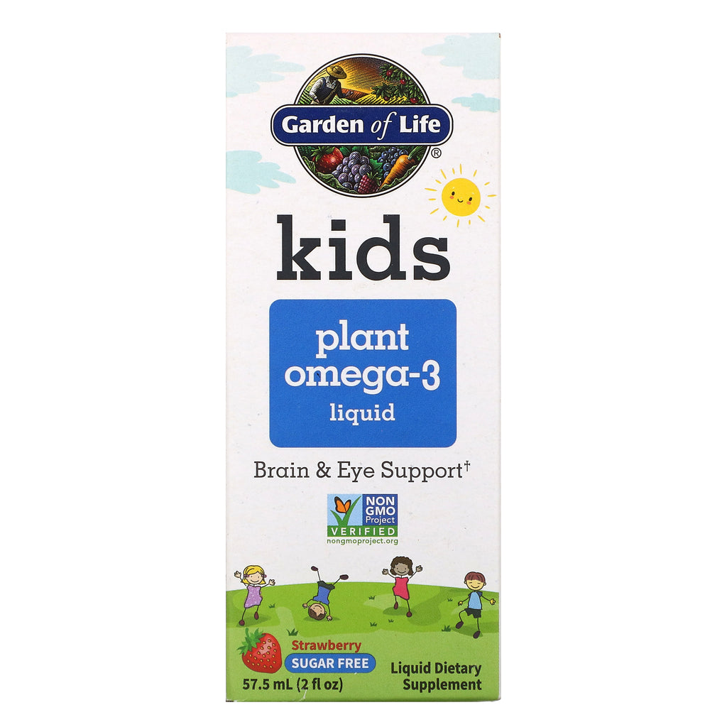 Garden of Life, Kids Plant Omega-3 Liquid, Strawberry , 2 fl oz (57.5 ml)