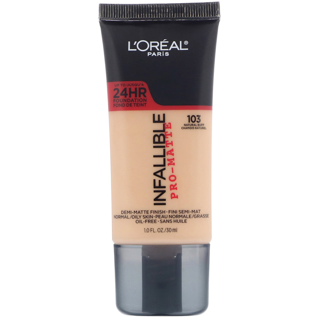 L'Oreal, Infallible Pro-Matte Foundation, 103 Natural Buff, 1 fl oz (30 ml)