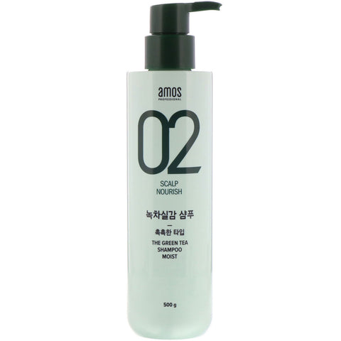 Amos, 02 Scalp Nourish, The Green Tea Shampoo, Moist, 500 g