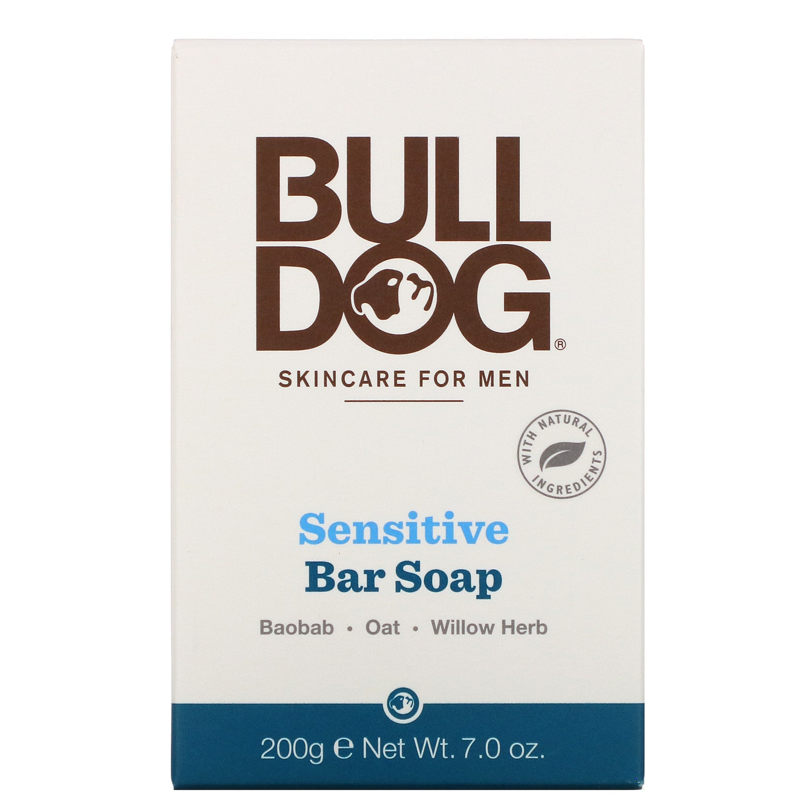 Bulldog Skincare For Men, Bar Soap, Sensitive, 7.0 oz (200 g)