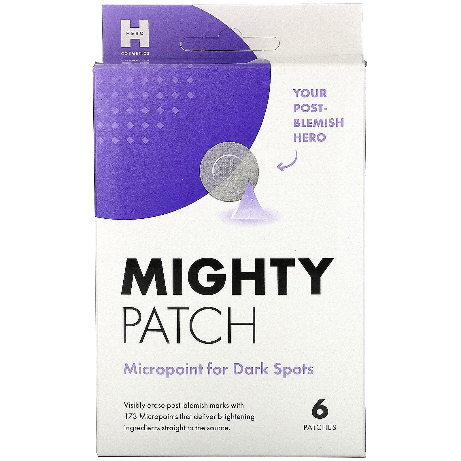 Hero Cosmetics, Mighty Patch, Micropoint for Dark Spots, 6 Patches