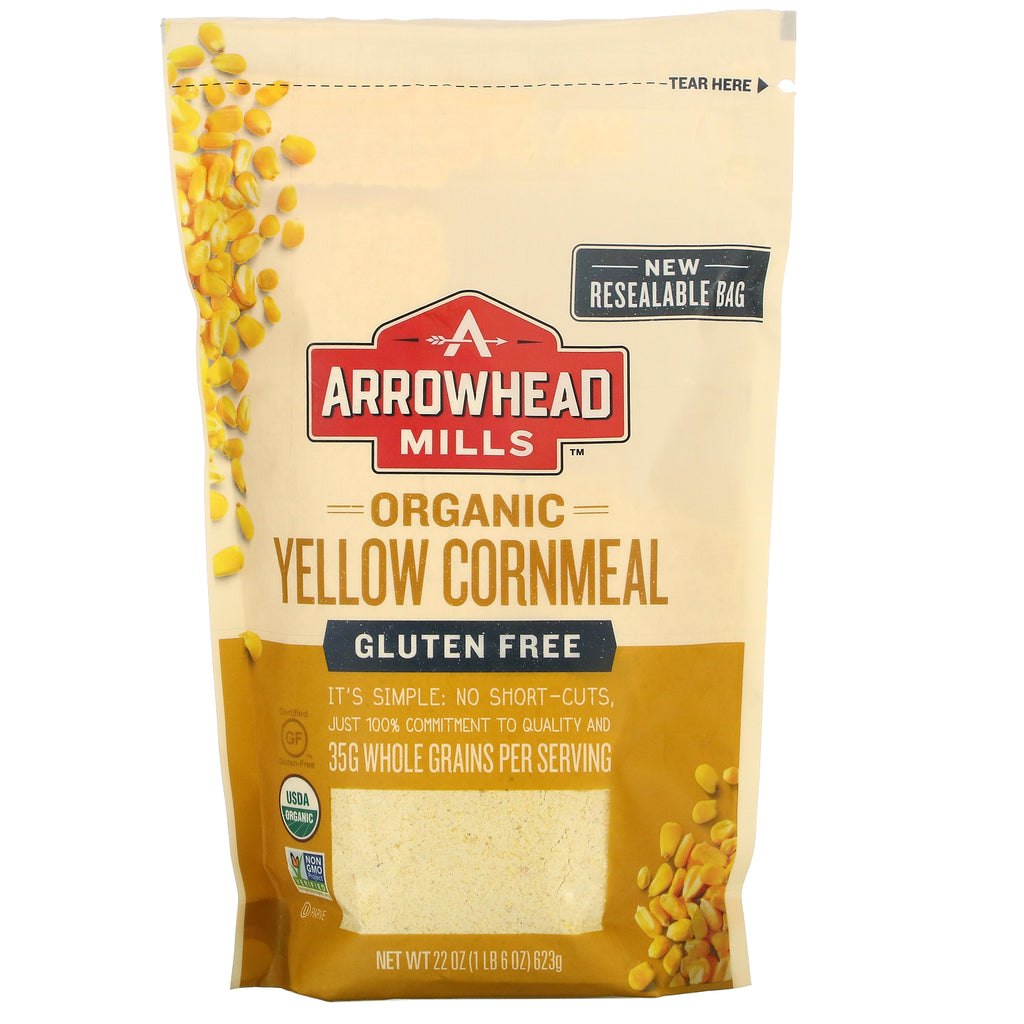 Arrowhead Mills, Organic Yellow Cornmeal, 22 oz (623 g)