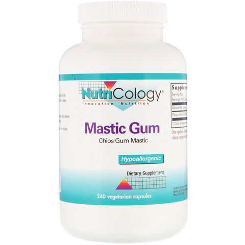 Nutricology, Mastic Gum, Chios Gum Mastic, 240 Vegetarian Capsules