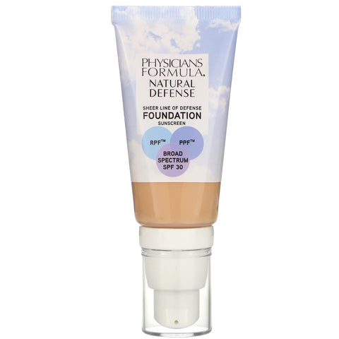 Physicians Formula, Natural Defense Foundation, SPF 30, Light to Medium, 1 fl oz (30 ml)