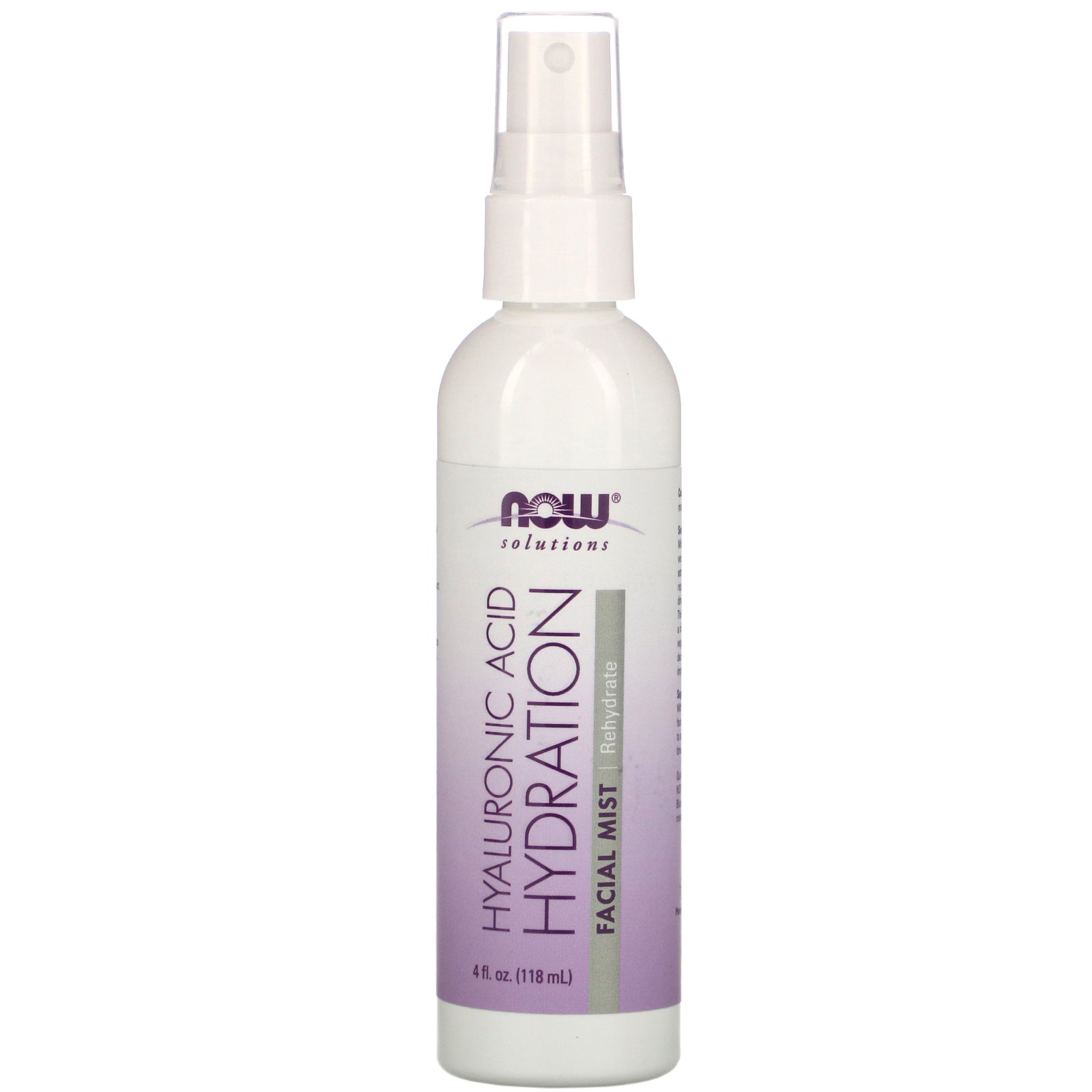 Now Foods, Solutions, Hyaluronic Acid Hydration Facial Mist, 4 fl oz (118 ml)