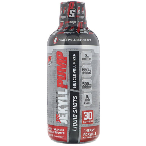 ProSupps, Dr. Jekyll, Pump, Stimulant-Free, Cherry Popsicle, 15.2 oz (450 ml)