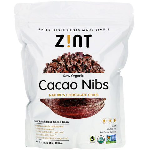 Zint, Raw Organic Cacao Nibs, 32 oz (907 g)