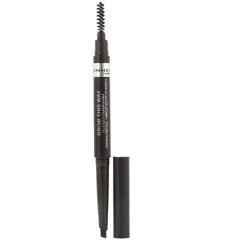 Rimmel London, Brow This Way Eyebrow Definer, 004 Soft Black, .008 oz (.25g)