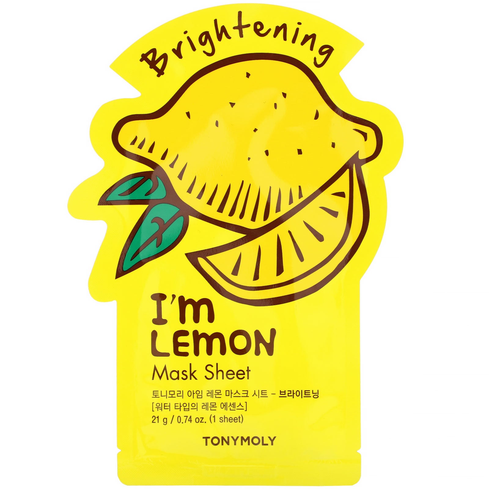 Tony Moly, I'm Lemon, Brightening Sheet Mask, 1 Sheet, 0.74 oz (21 g)