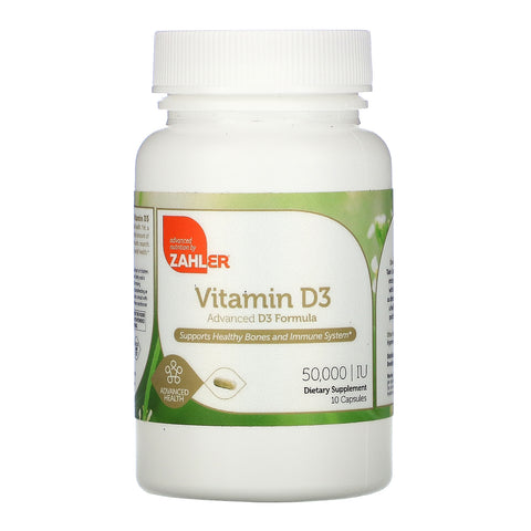 Zahler, Vitamin D3, 50,000 IU, 10 Capsules