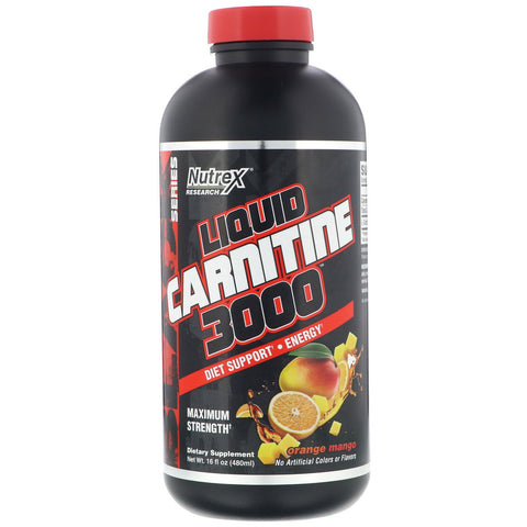 Nutrex Research, Liquid Carnitine 3000, Orange Mango, 16 fl oz (480 ml)