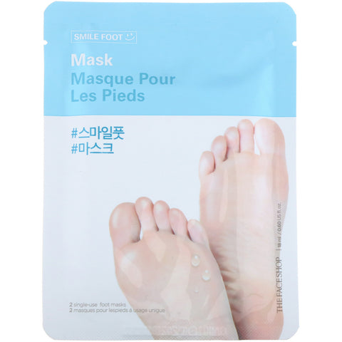 The Face Shop, Smile Foot Mask, 2 Single-Use Foot Masks