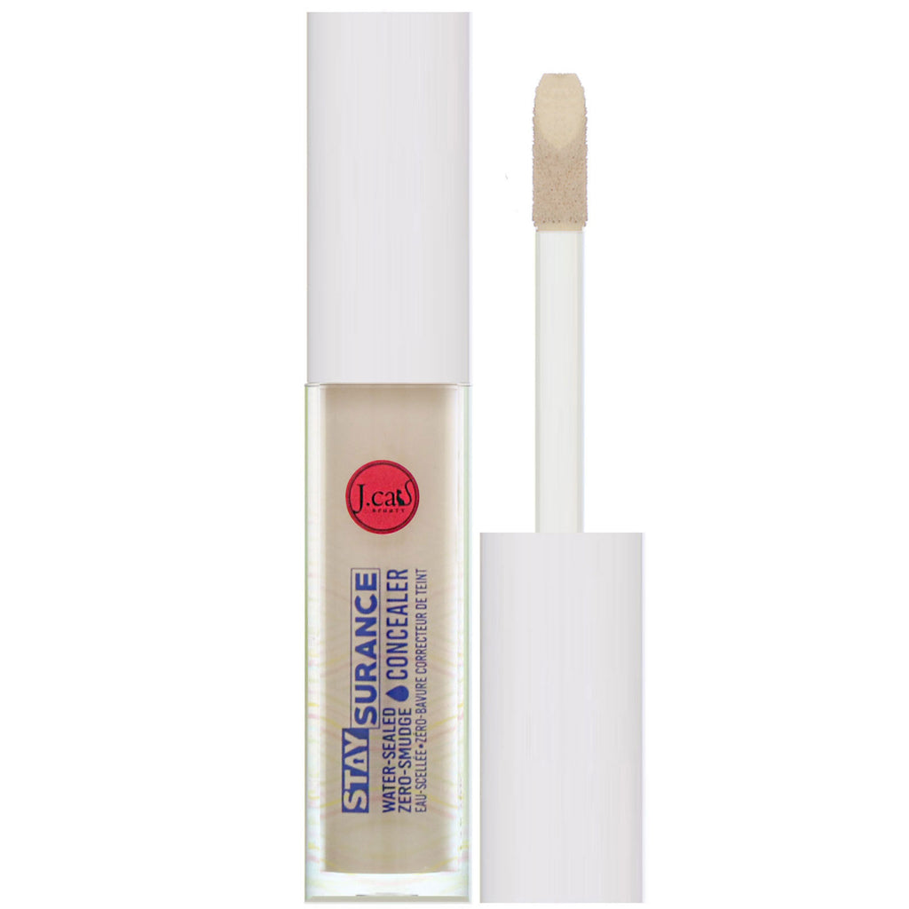 J.Cat Beauty, Staysurance, Water-Sealed Zero-Smudge Concealer, SHC107 Custard,  0.16 fl oz (4.8 ml)